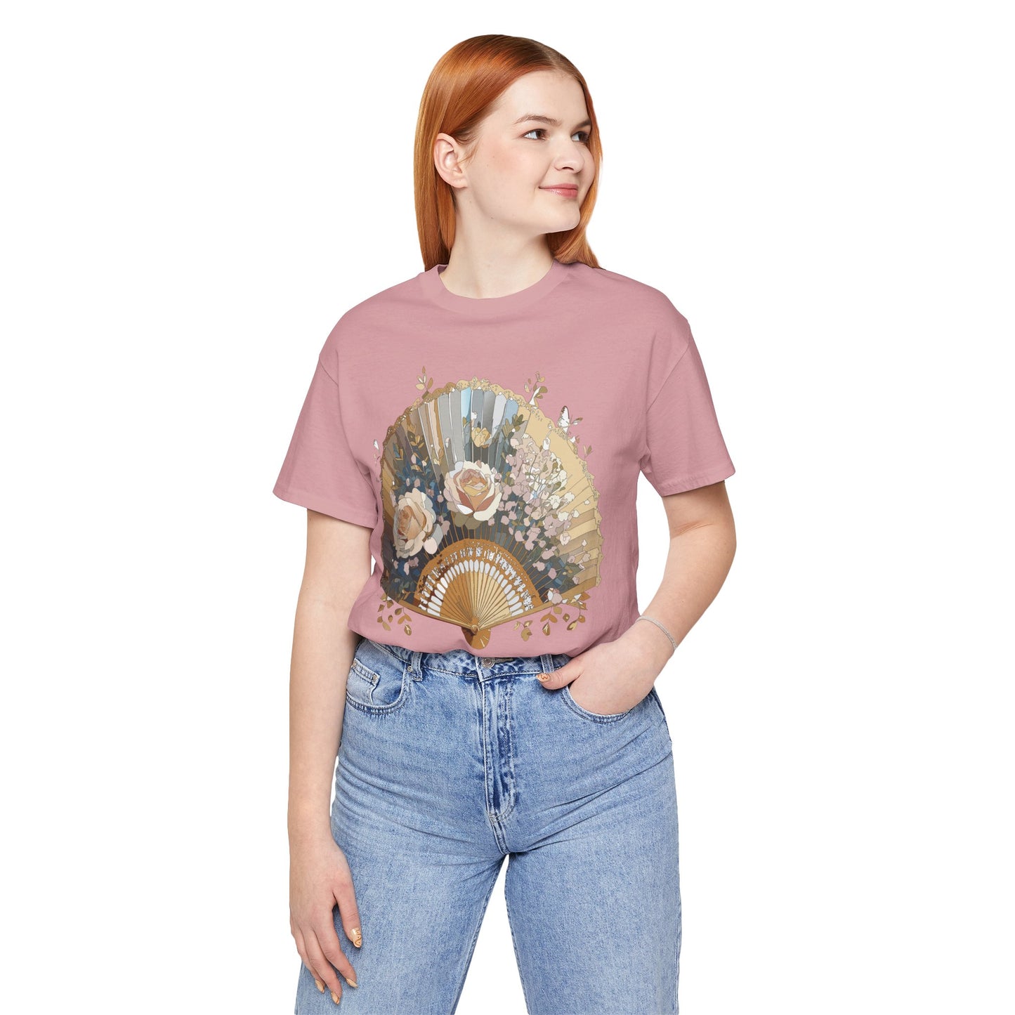 Fan shirt, Shirt with Fan, Tee Shirt with Gold Blower