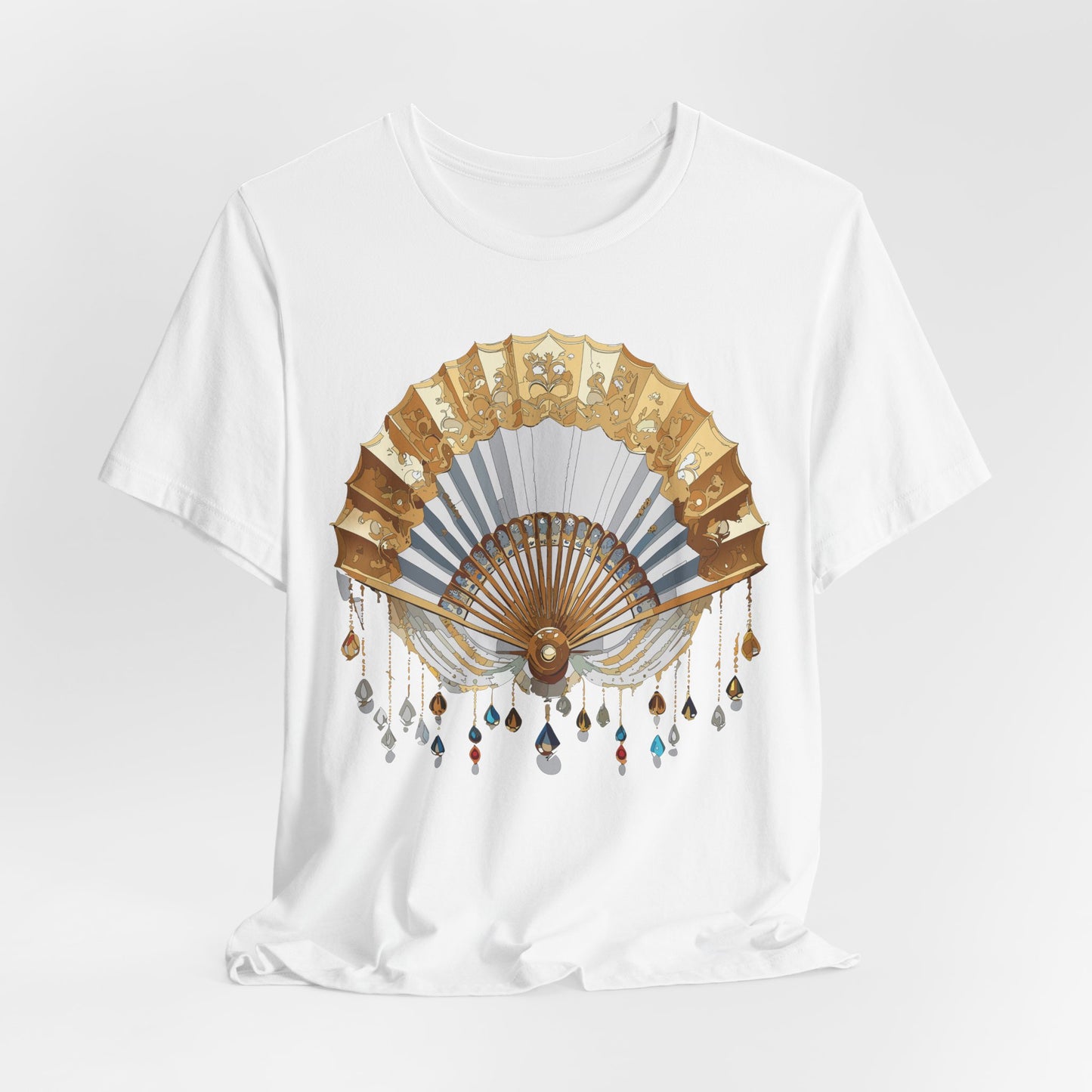 Fan shirt, Shirt with Fan, Tee Shirt with Gold Blower