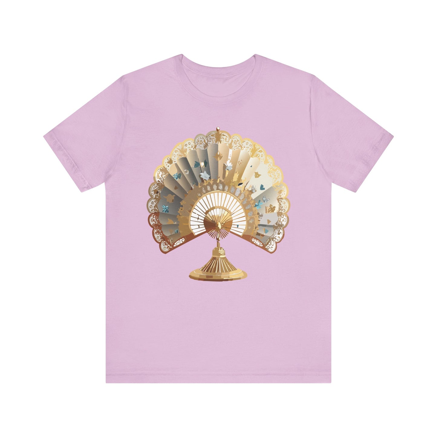 Fan shirt, Shirt with Fan, Tee Shirt with Gold Blower