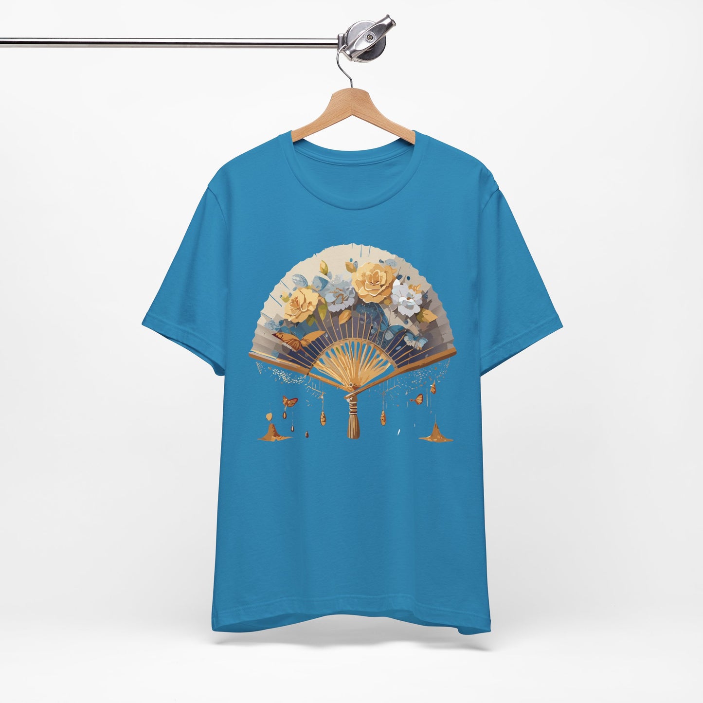 Fan shirt, Shirt with Fan, Tee Shirt with Gold Blower
