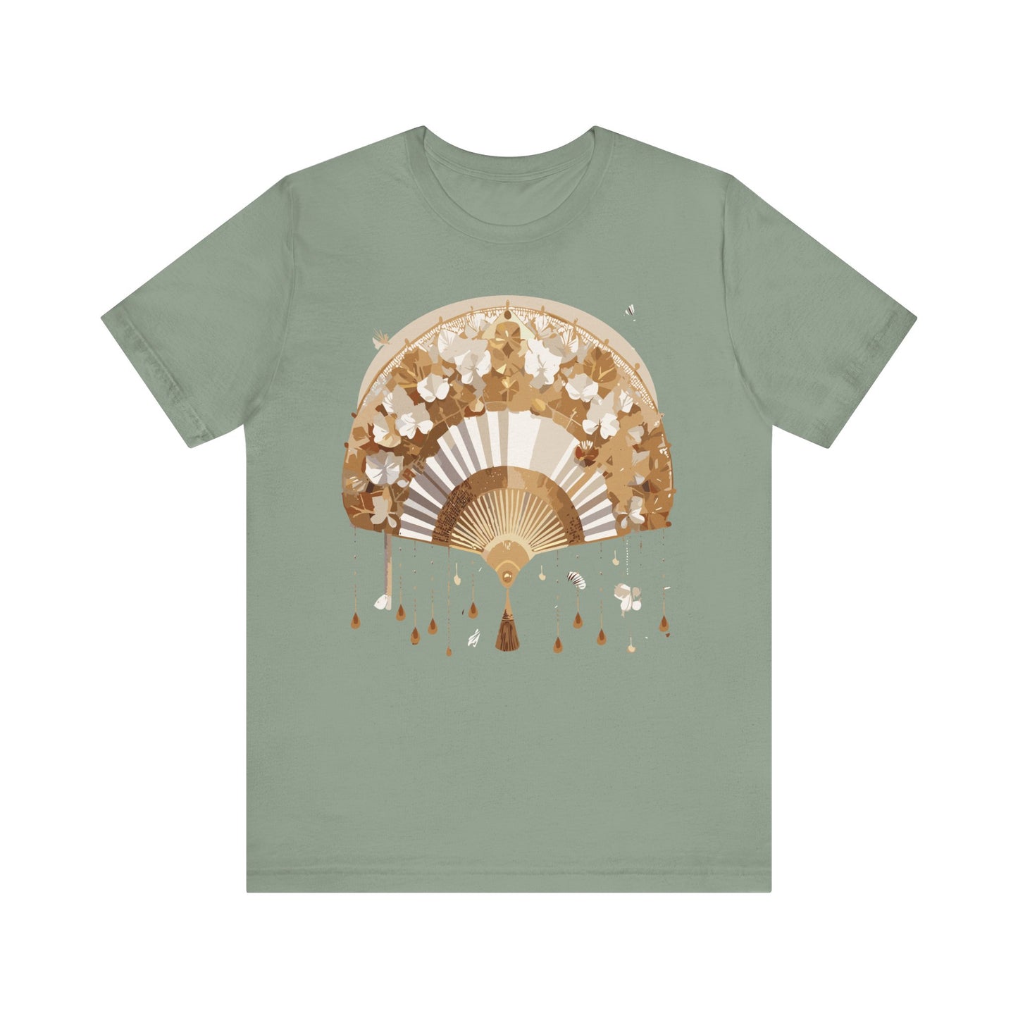 Fan shirt, Shirt with Fan, Tee Shirt with Gold Blower