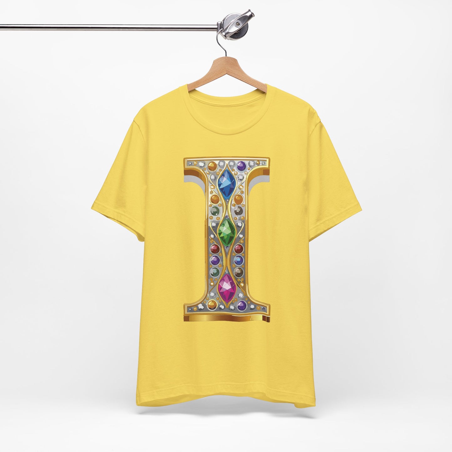 Letter Shirt, Shirt with Letters, Tee Shirt with Gold Letter, Shirt with Antique Letters
