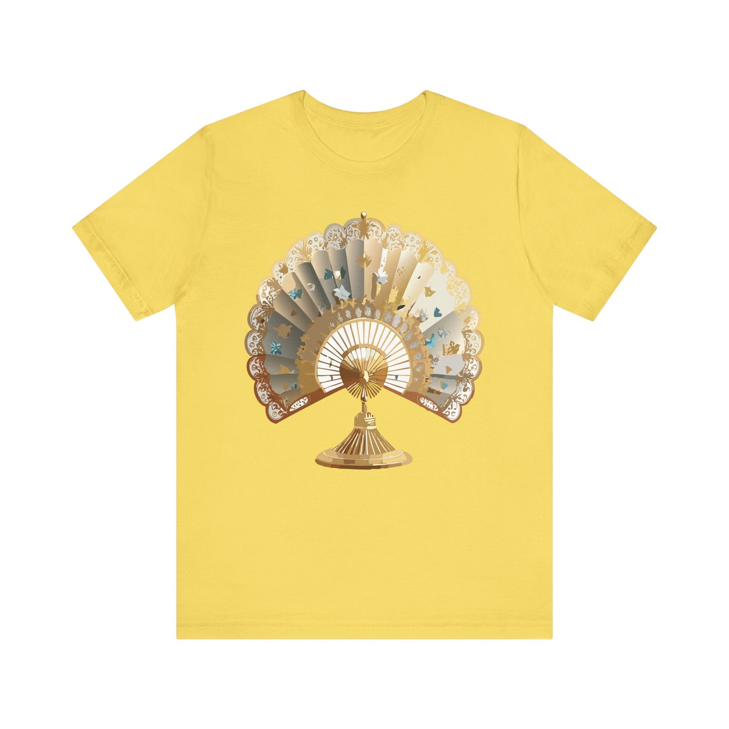 Fan shirt, Shirt with Fan, Tee Shirt with Gold Blower