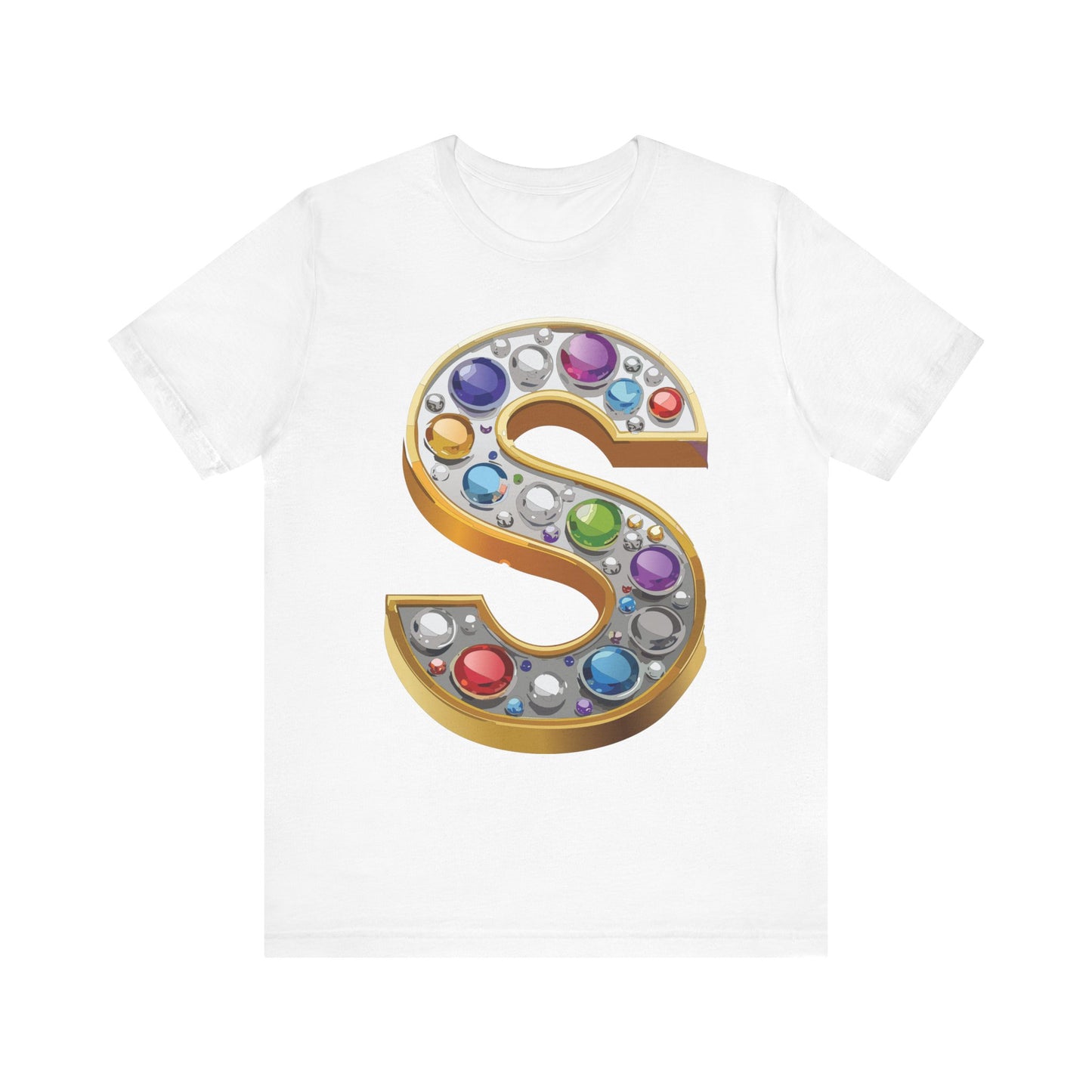 Letter Shirt, Shirt with Letters, Tee Shirt with Gold Letter, Shirt with Antique Letters