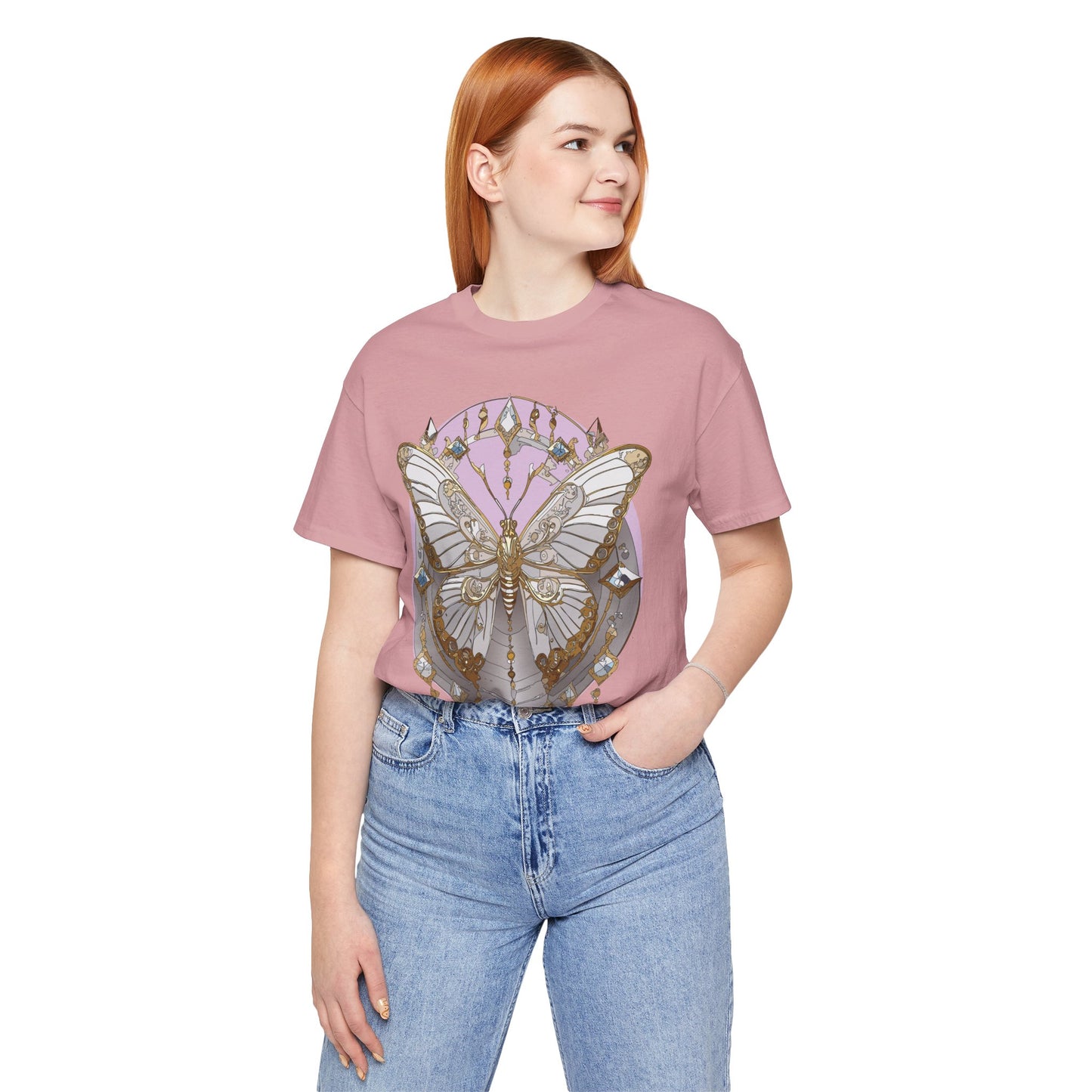 Butterfly Shirt, Shirt with Butterfly, Tee Shirt with Antique Butterfly