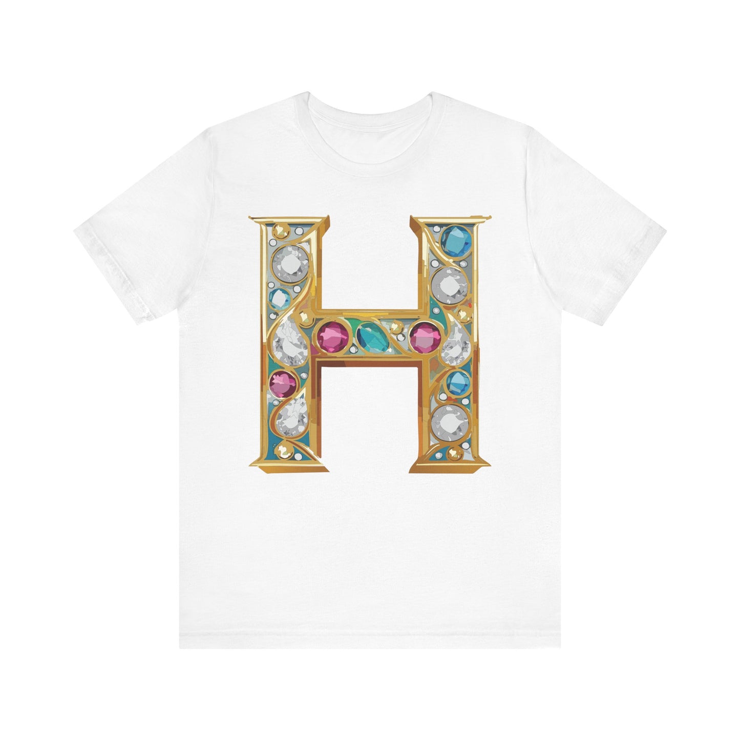 Letter Shirt, Shirt with Letters, Tee Shirt with Gold Letter, Shirt with Antique Letters