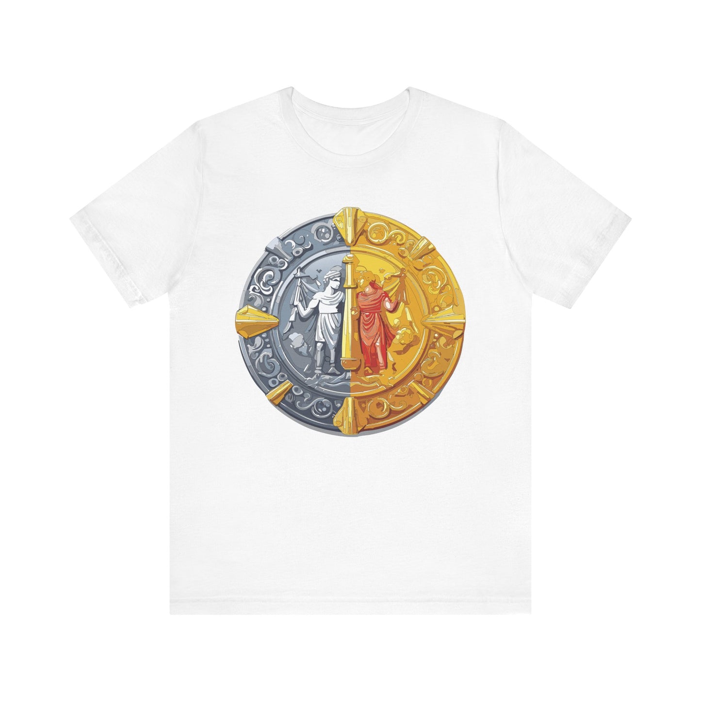 Coin Shirt, Shirt with Coin, Tee Shirt with Gold Coin, Shirt with Antique Coin