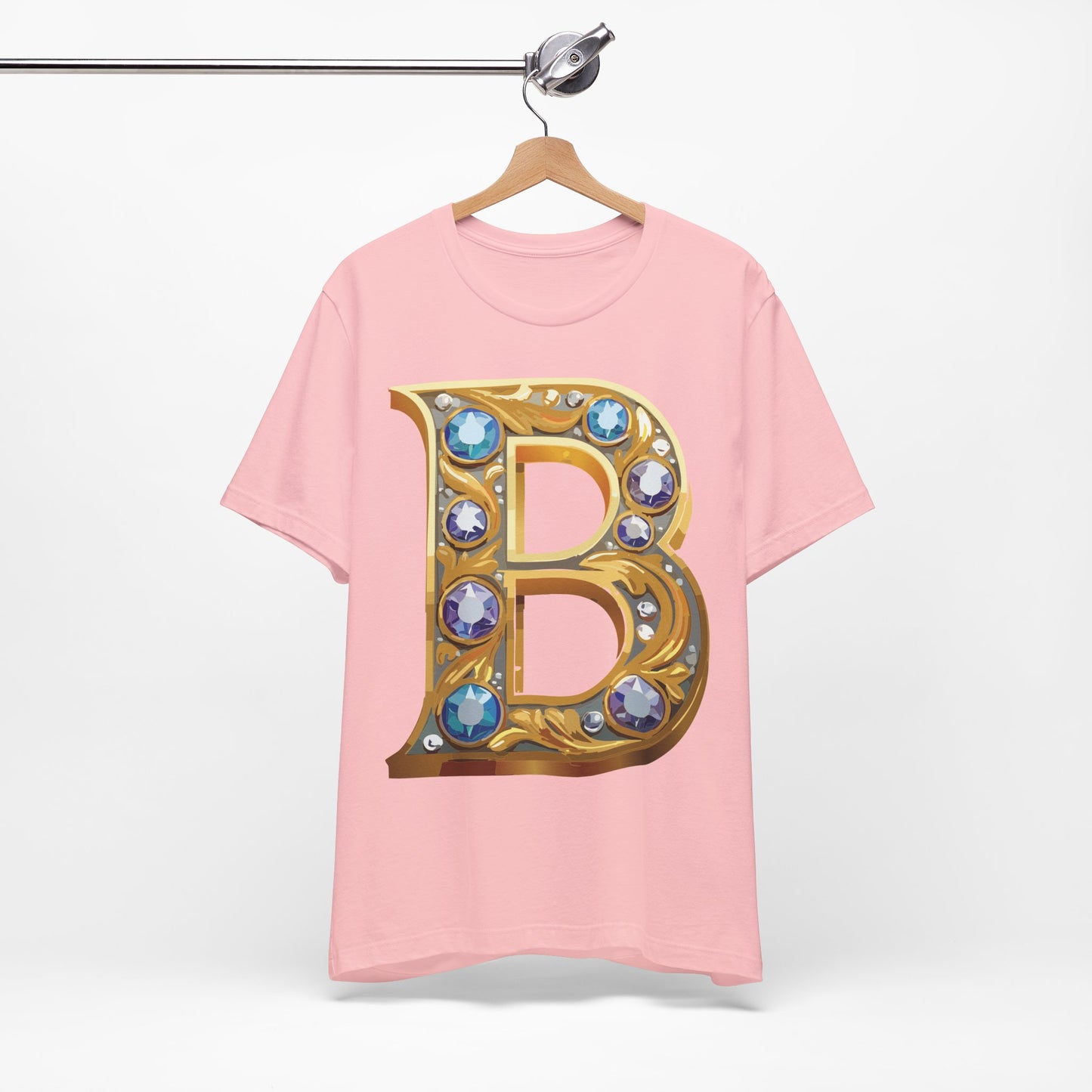 Letter Shirt, Shirt with Letters, Tee Shirt with Gold Letter, Shirt with Antique Letters