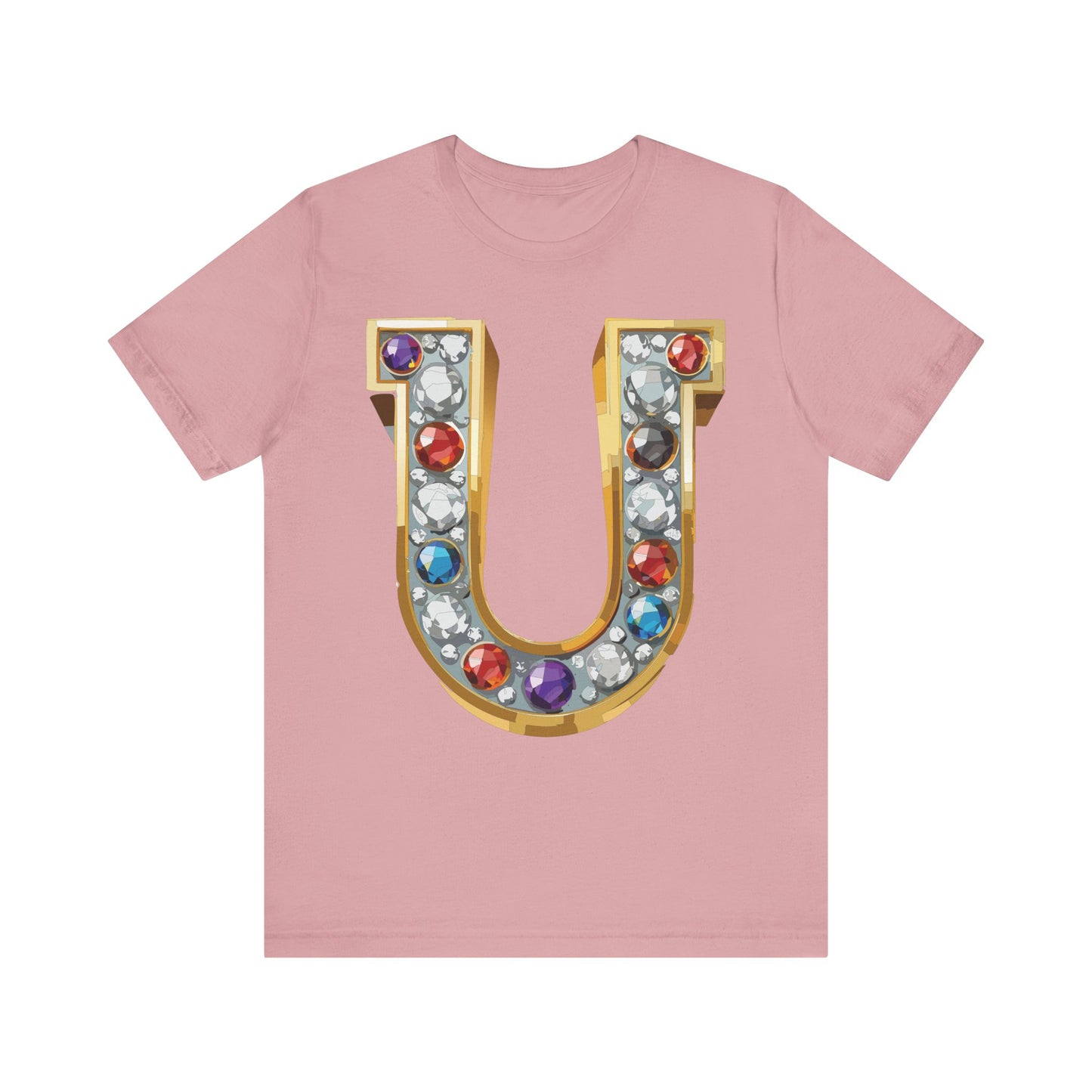Letter Shirt, Shirt with Letters, Tee Shirt with Gold Letter, Shirt with Antique Letters
