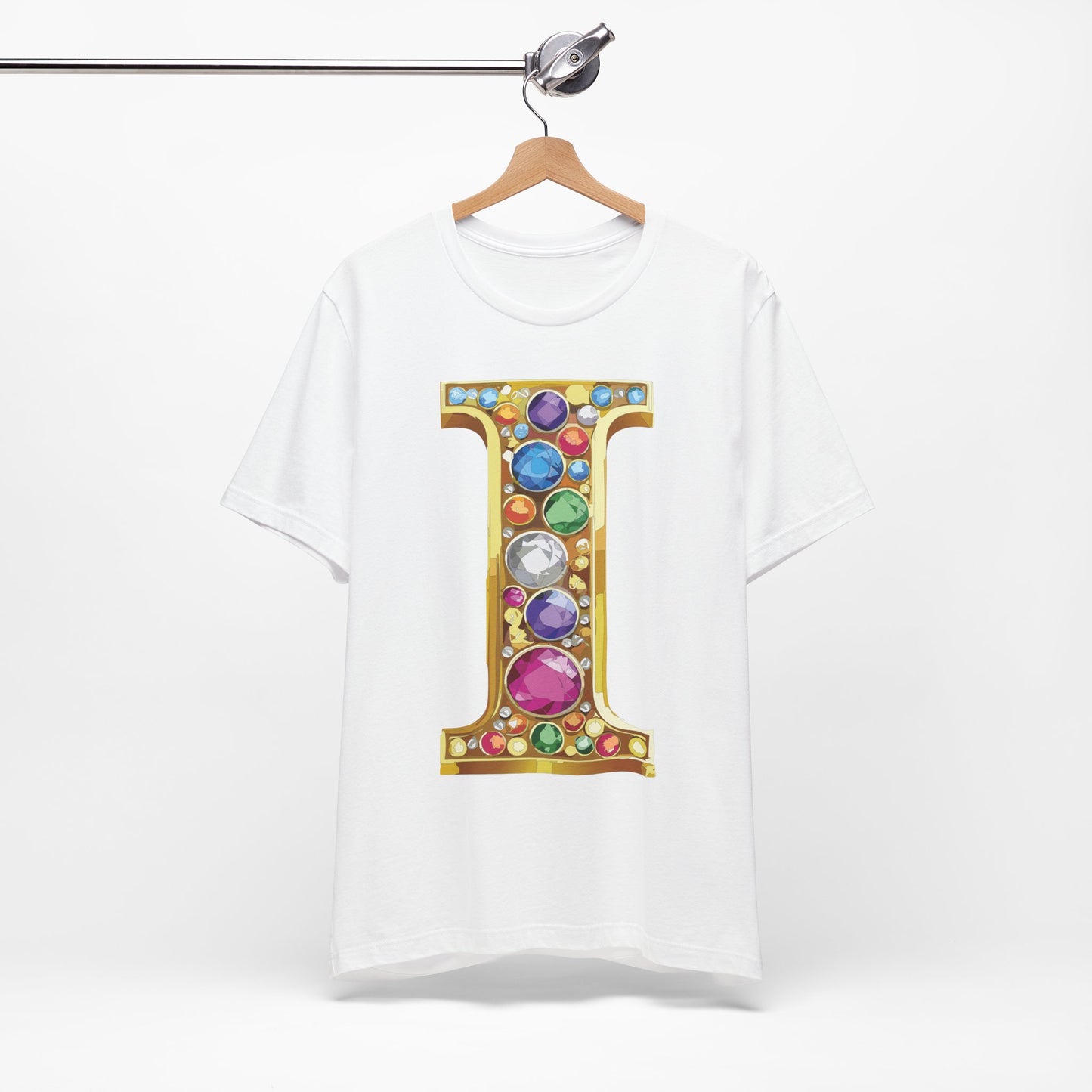 Letter Shirt, Shirt with Letters, Tee Shirt with Gold Letter, Shirt with Antique Letters