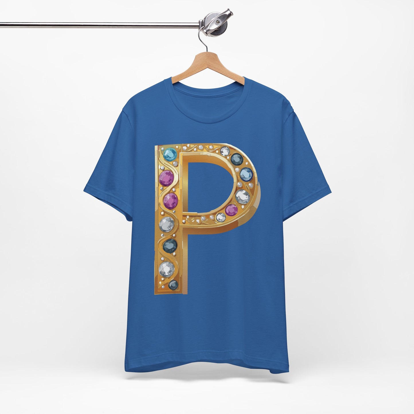 Letter Shirt, Shirt with Letters, Tee Shirt with Gold Letter, Shirt with Antique Letters