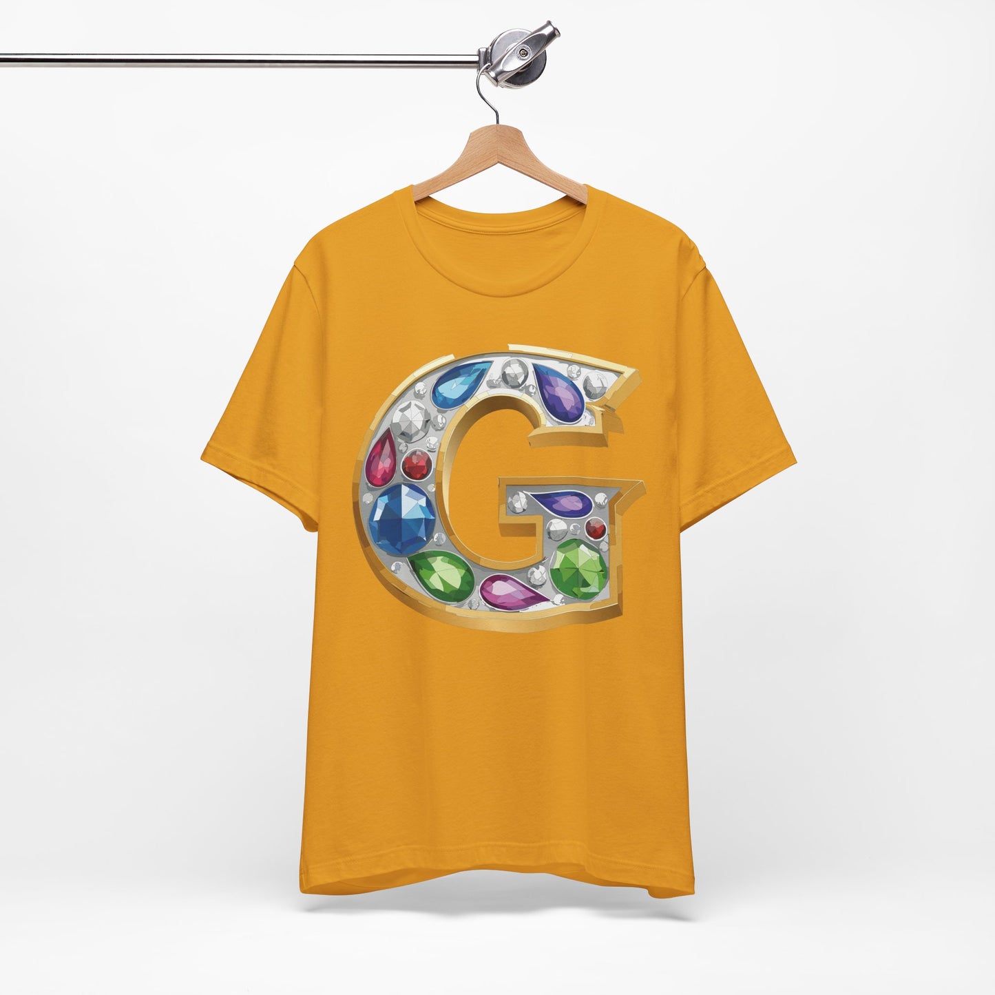 Letter Shirt, Shirt with Letters, Tee Shirt with Gold Letter, Shirt with Antique Letters