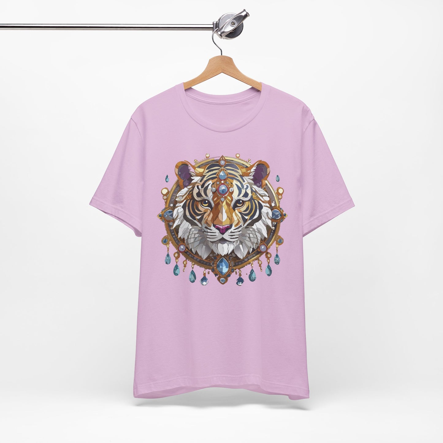 Animal Shirt, Shirt with Animal, Tee Shirt with Gold Animal Medal, Shirt with Antique Animal Medallion