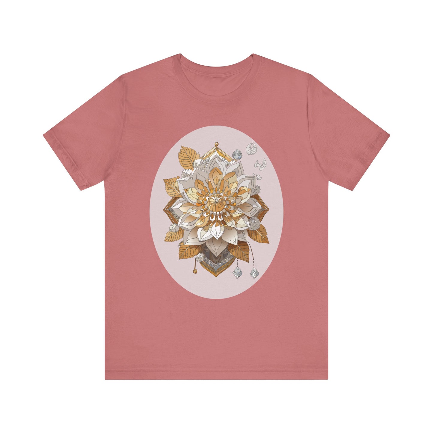 Floral Shirt, Flower Shirt, Tee Shirt with Antique Flower