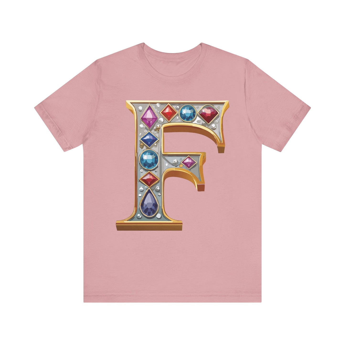 Letter Shirt, Shirt with Letters, Tee Shirt with Gold Letter, Shirt with Antique Letters