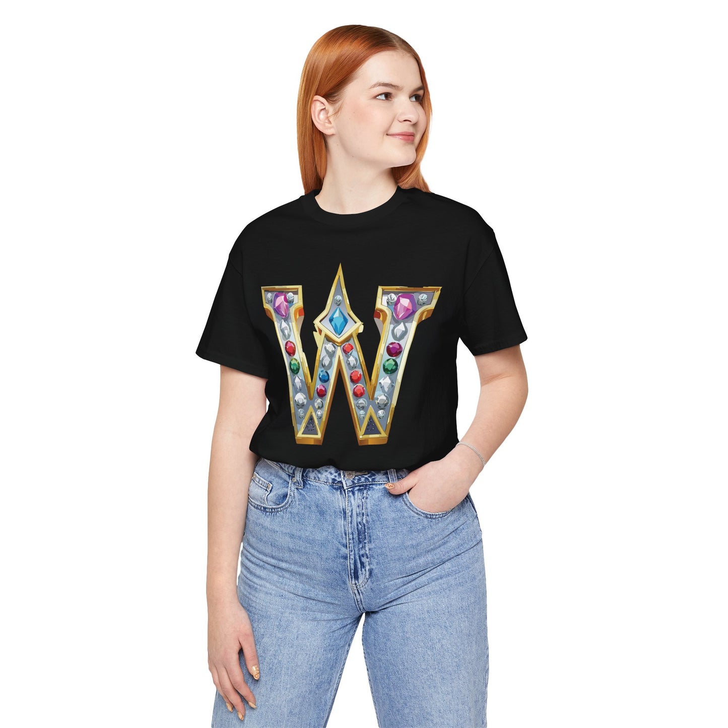 Letter Shirt, Shirt with Letters, Tee Shirt with Gold Letter, Shirt with Antique Letters