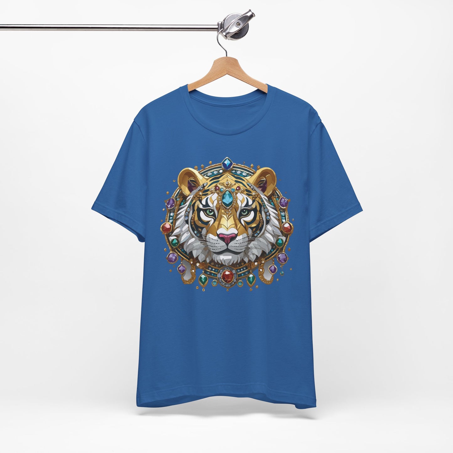 Animal Shirt, Shirt with Animal, Tee Shirt with Gold Animal Medal, Shirt with Antique Animal Medallion