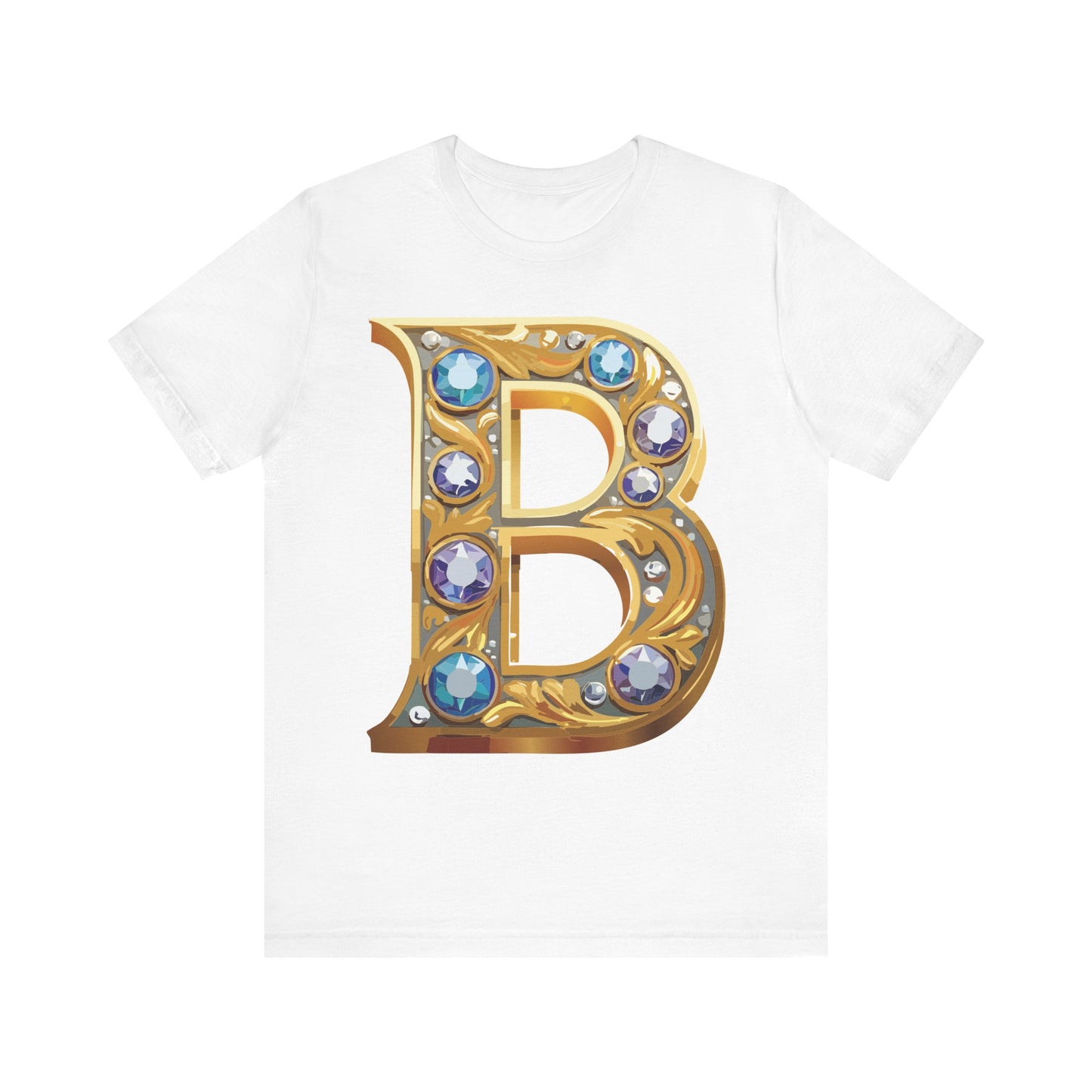 Letter Shirt, Shirt with Letters, Tee Shirt with Gold Letter, Shirt with Antique Letters