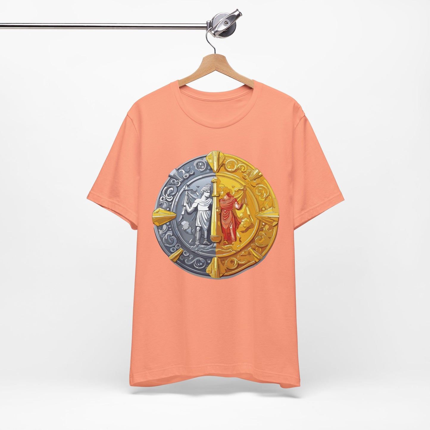 Coin Shirt, Shirt with Coin, Tee Shirt with Gold Coin, Shirt with Antique Coin