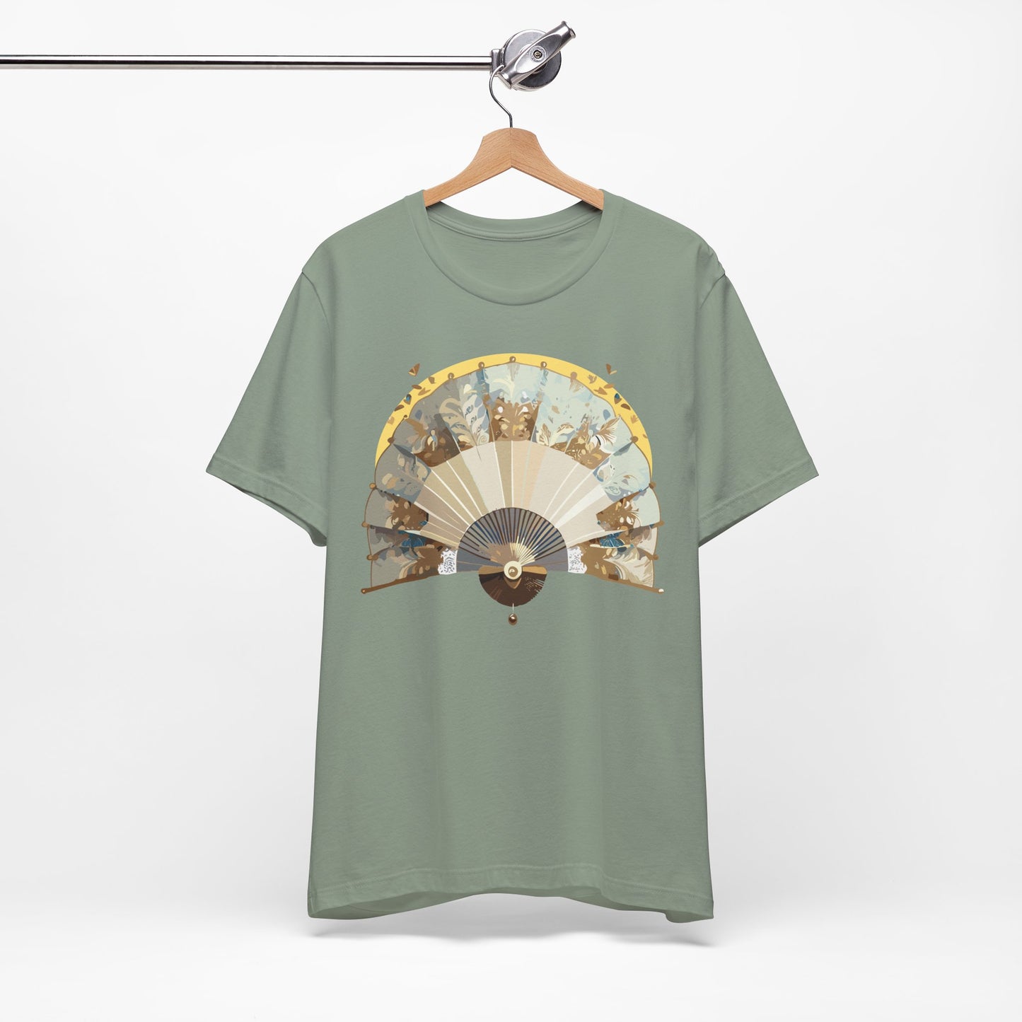 Fan shirt, Shirt with Fan, Tee Shirt with Gold Blower