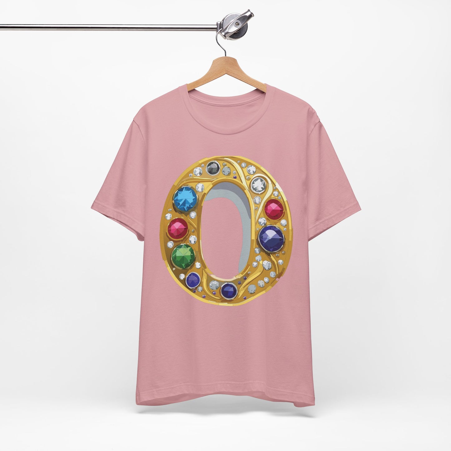 Letter Shirt, Shirt with Letters, Tee Shirt with Gold Letter, Shirt with Antique Letters