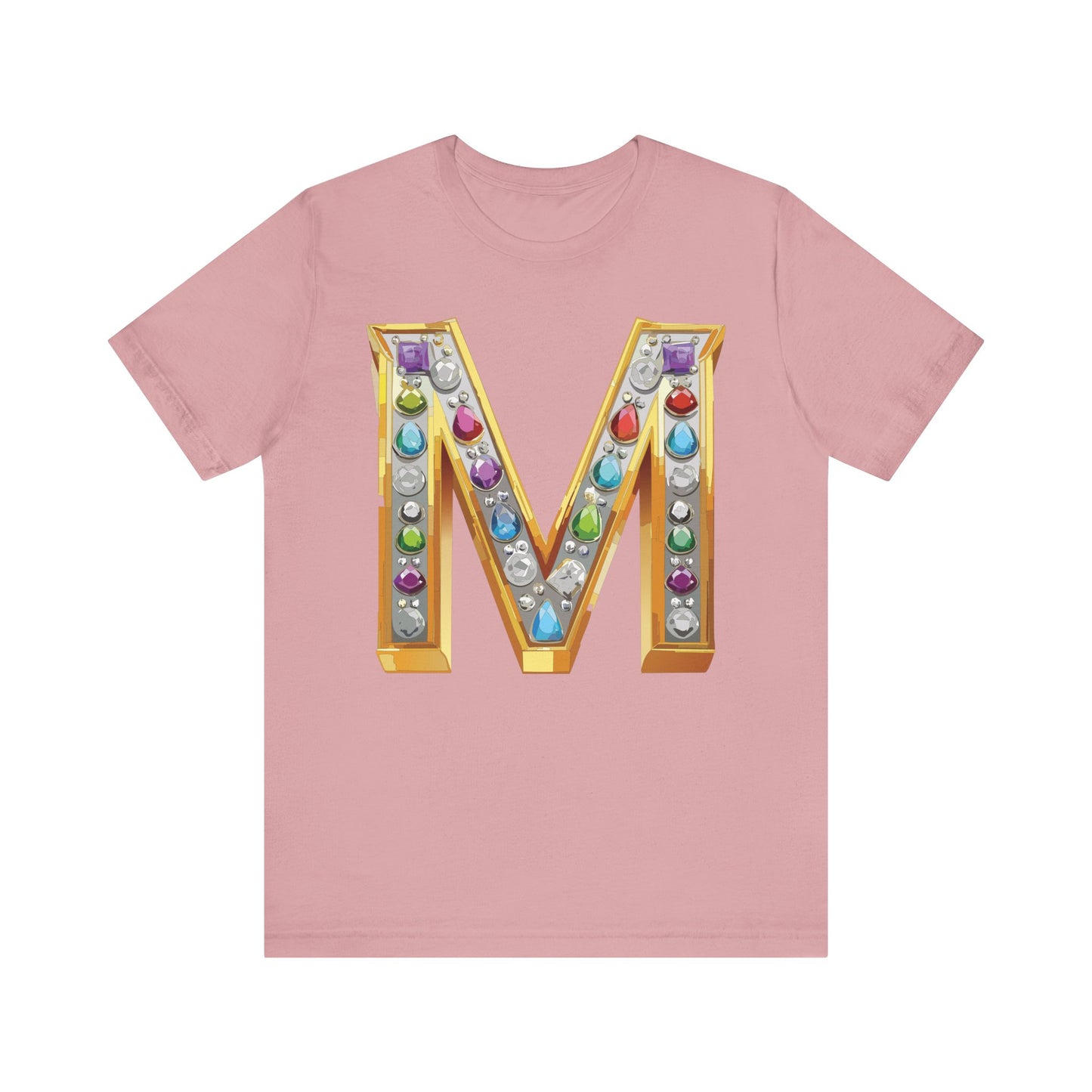 Letter Shirt, Shirt with Letters, Tee Shirt with Gold Letter, Shirt with Antique Letters