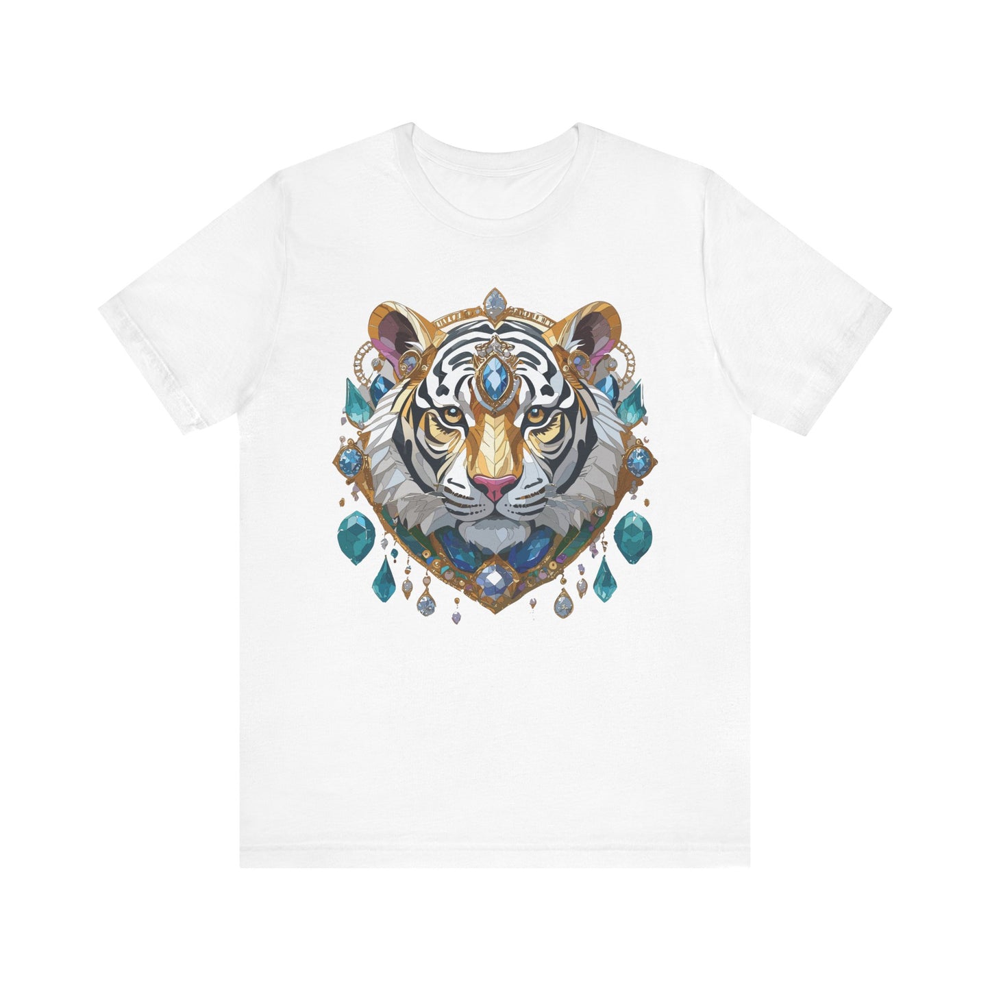 Animal Shirt, Shirt with Animal, Tee Shirt with Gold Animal Medal, Shirt with Antique Animal Medallion
