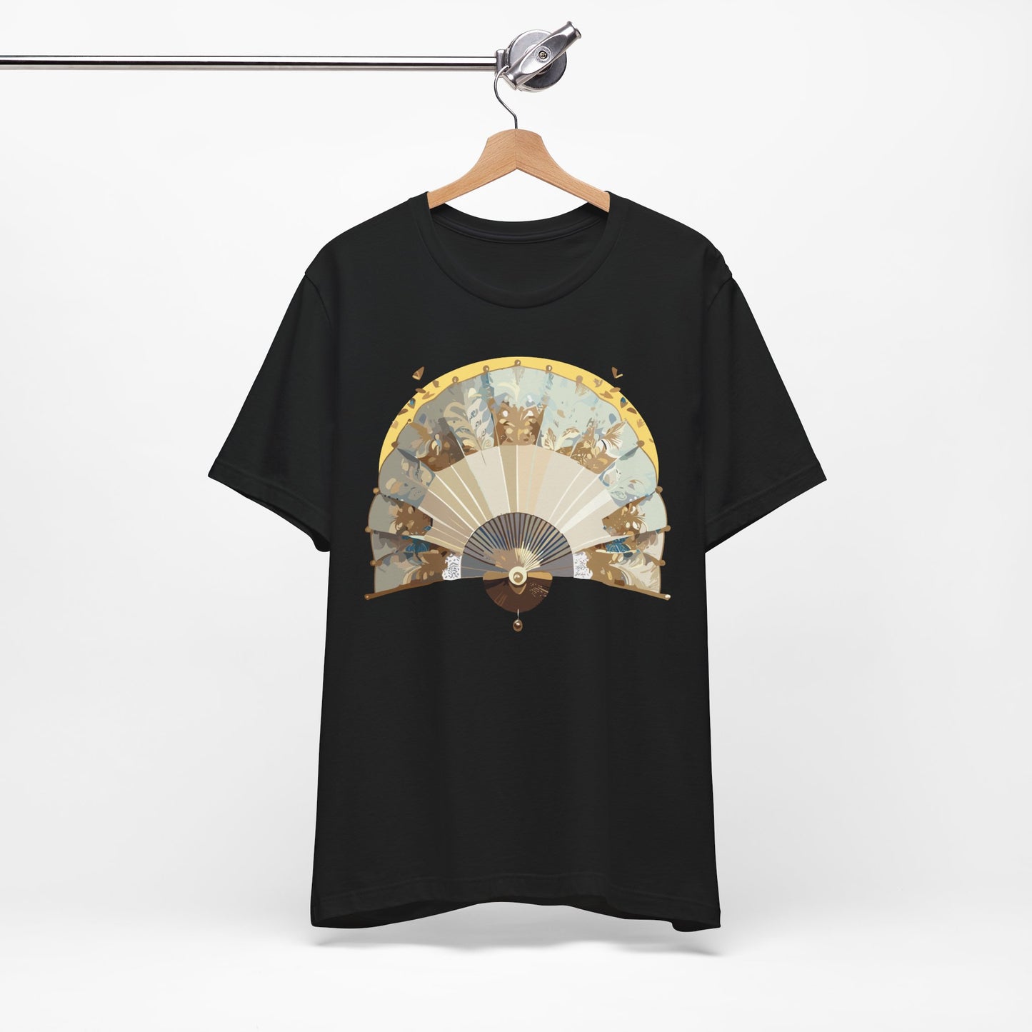 Fan shirt, Shirt with Fan, Tee Shirt with Gold Blower