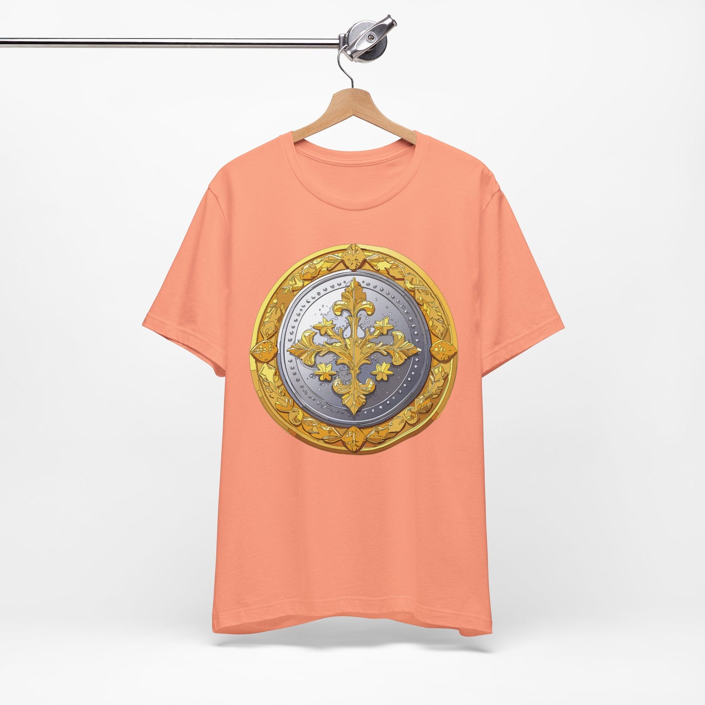 Coin Shirt, Shirt with Coin, Tee Shirt with Gold Coin, Shirt with Antique Coin