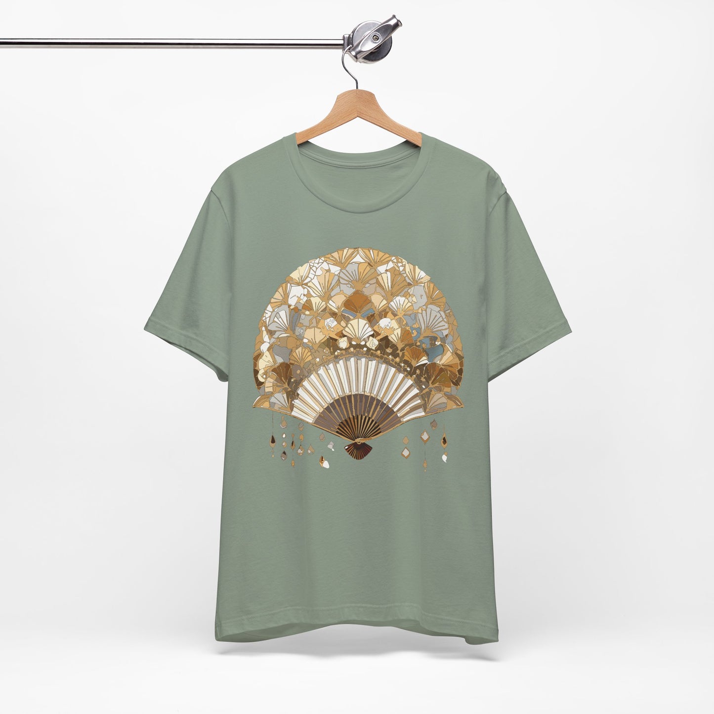Fan shirt, Shirt with Fan, Tee Shirt with Gold Blower