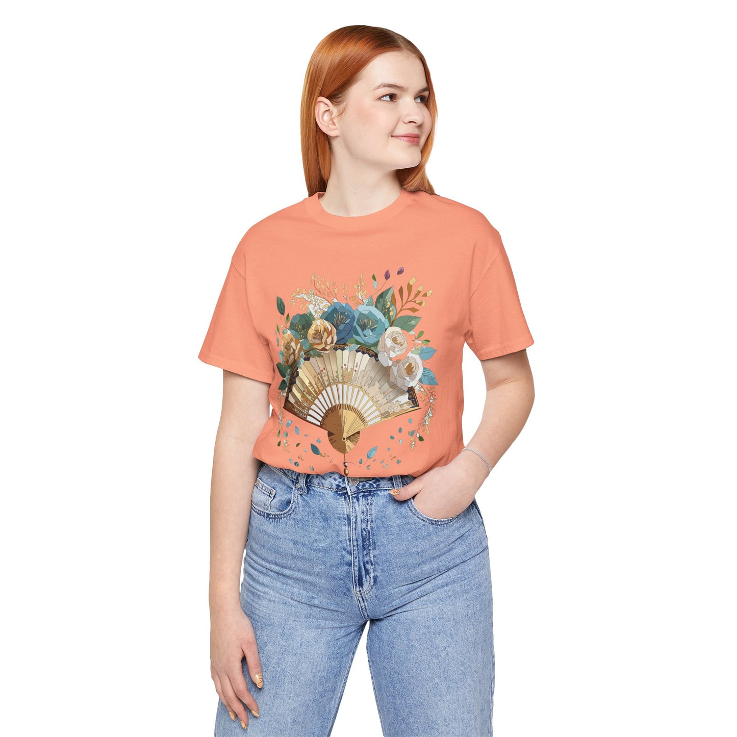 Fan shirt, Shirt with Fan, Tee Shirt with Gold Blower
