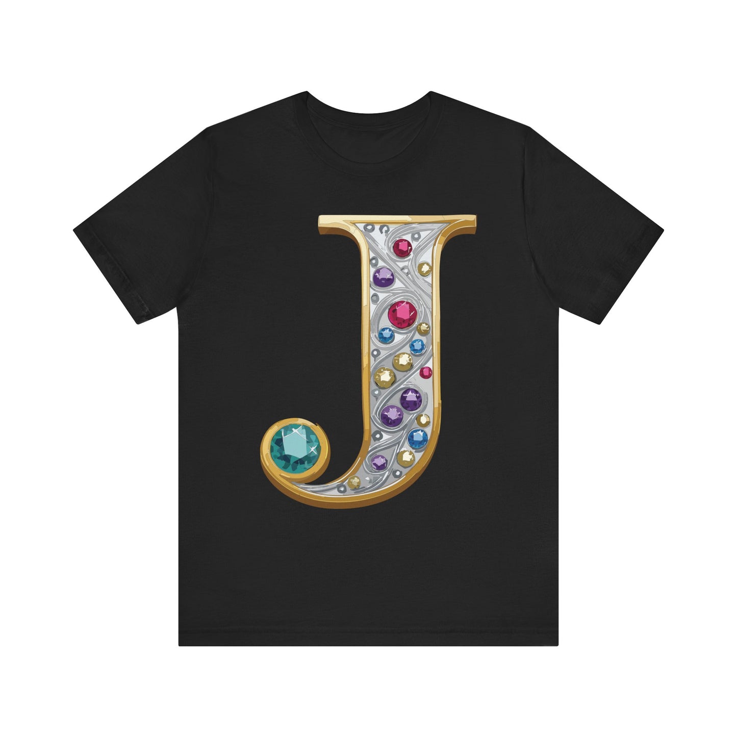 Letter Shirt, Shirt with Letters, Tee Shirt with Gold Letter, Shirt with Antique Letters