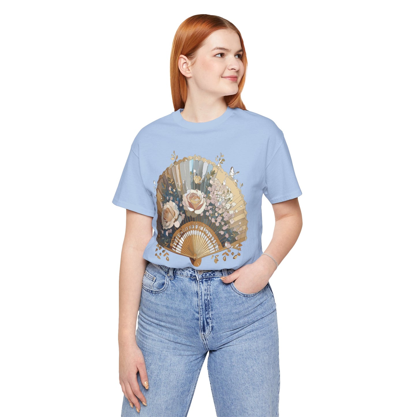 Fan shirt, Shirt with Fan, Tee Shirt with Gold Blower