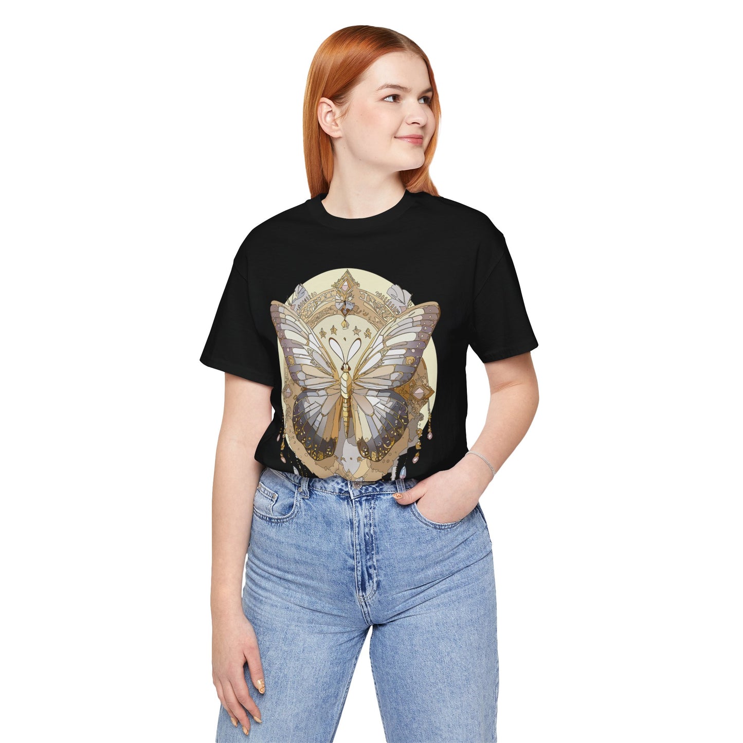 Butterfly Shirt, Shirt with Butterfly, Tee Shirt with Antique Butterfly