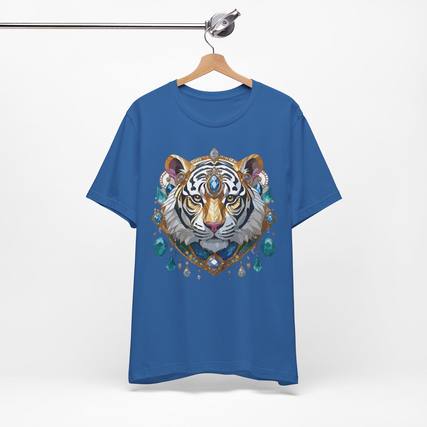 Animal Shirt, Shirt with Animal, Tee Shirt with Gold Animal Medal, Shirt with Antique Animal Medallion