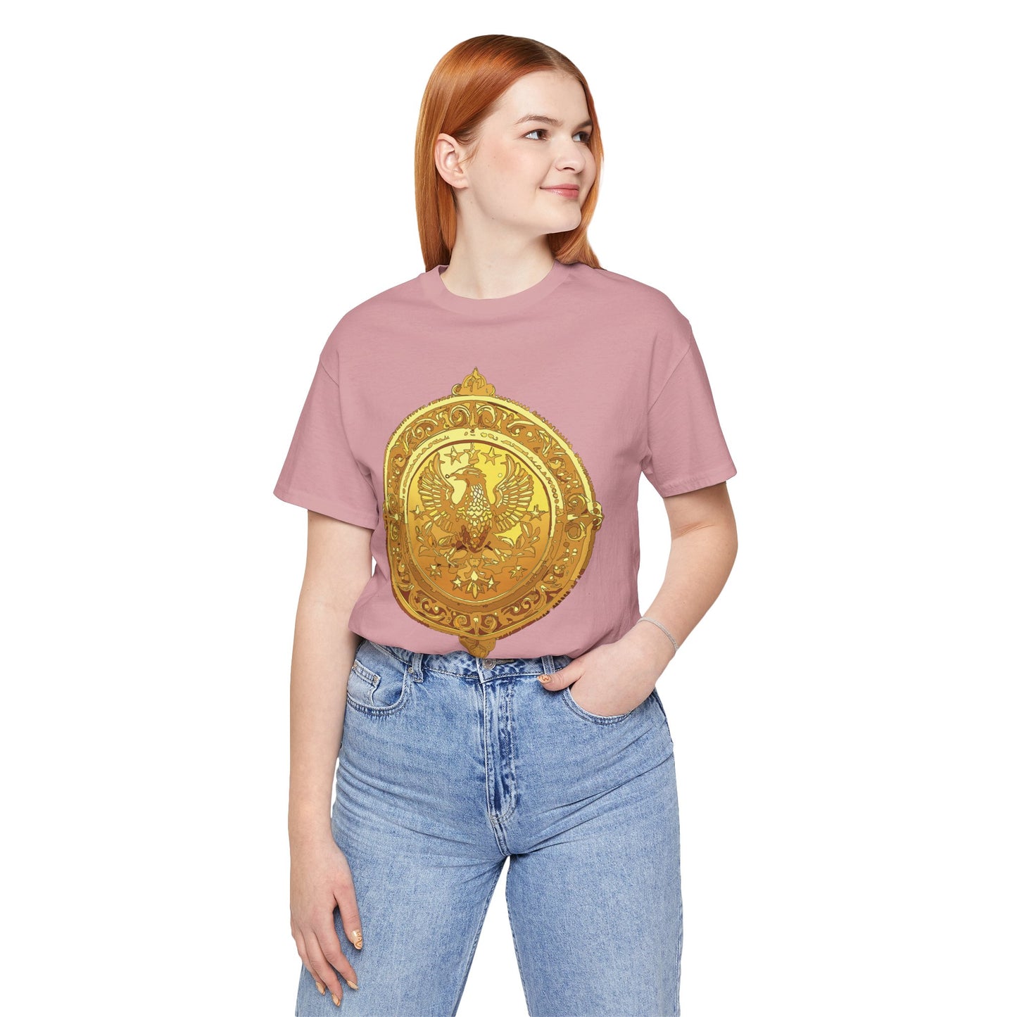 Coin Shirt, Shirt with Coin, Tee Shirt with Gold Coin, Shirt with Antique Coin