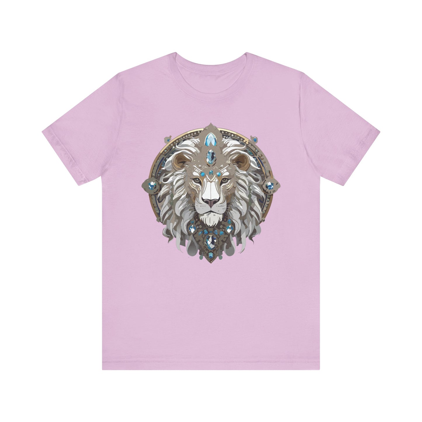Animal Shirt, Shirt with Animal, Tee Shirt with Gold Animal Medal, Shirt with Antique Animal Medallion