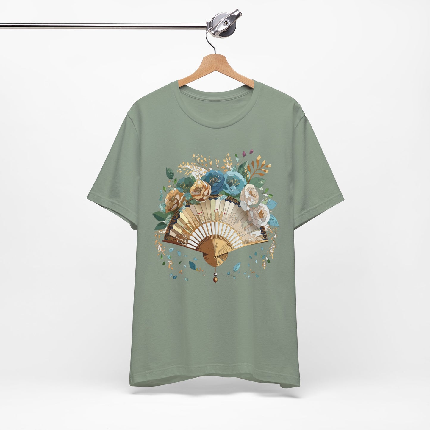 Fan shirt, Shirt with Fan, Tee Shirt with Gold Blower