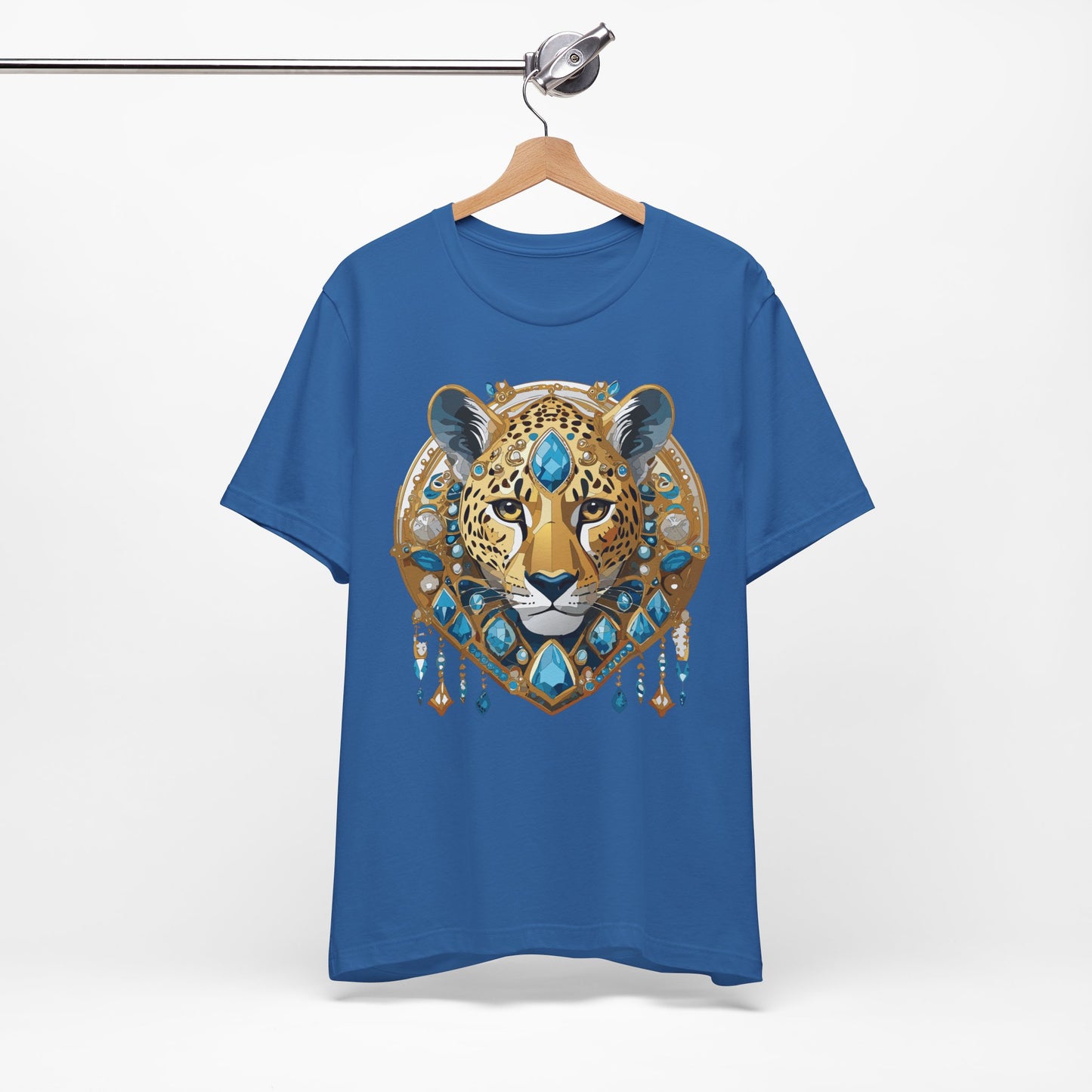 Animal Shirt, Shirt with Animal, Tee Shirt with Gold Animal Medal, Shirt with Antique Animal Medallion