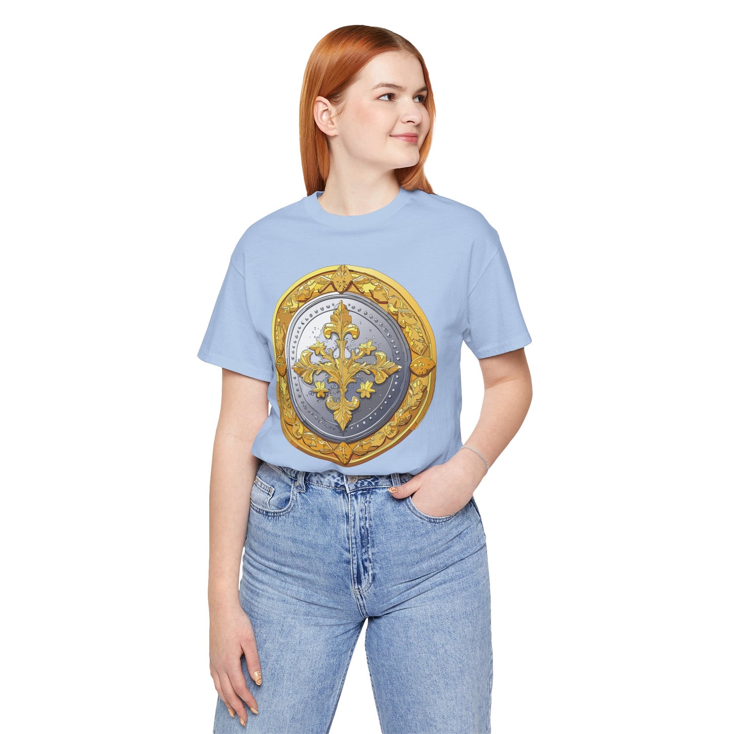 Coin Shirt, Shirt with Coin, Tee Shirt with Gold Coin, Shirt with Antique Coin