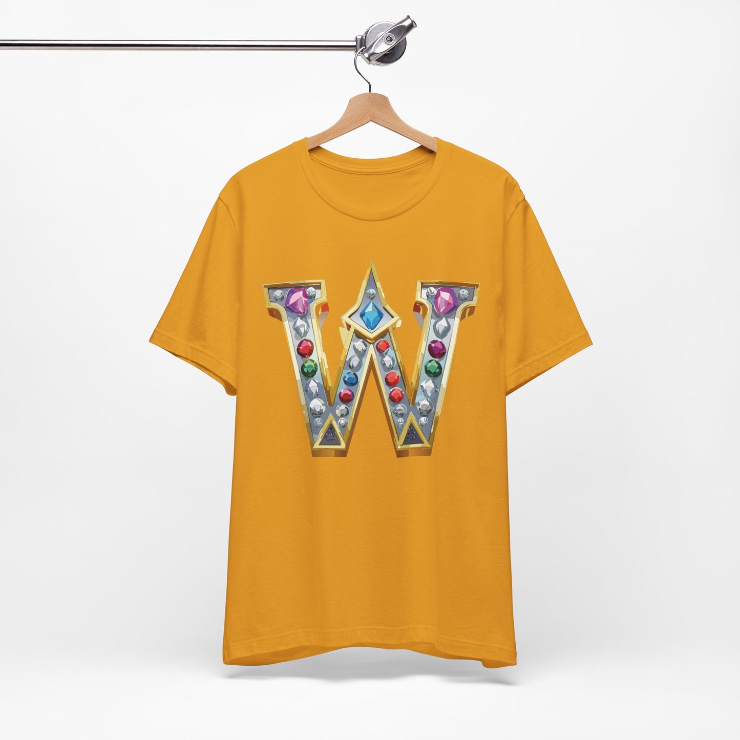 Letter Shirt, Shirt with Letters, Tee Shirt with Gold Letter, Shirt with Antique Letters