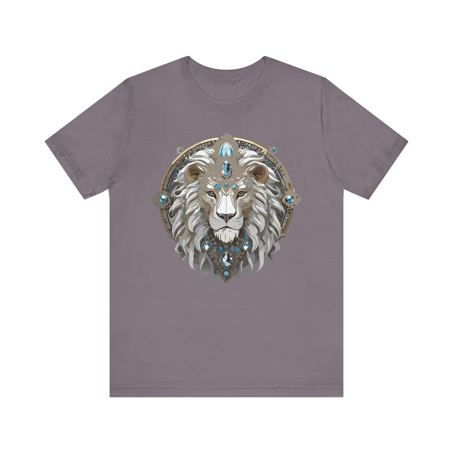 Animal Shirt, Shirt with Animal, Tee Shirt with Gold Animal Medal, Shirt with Antique Animal Medallion