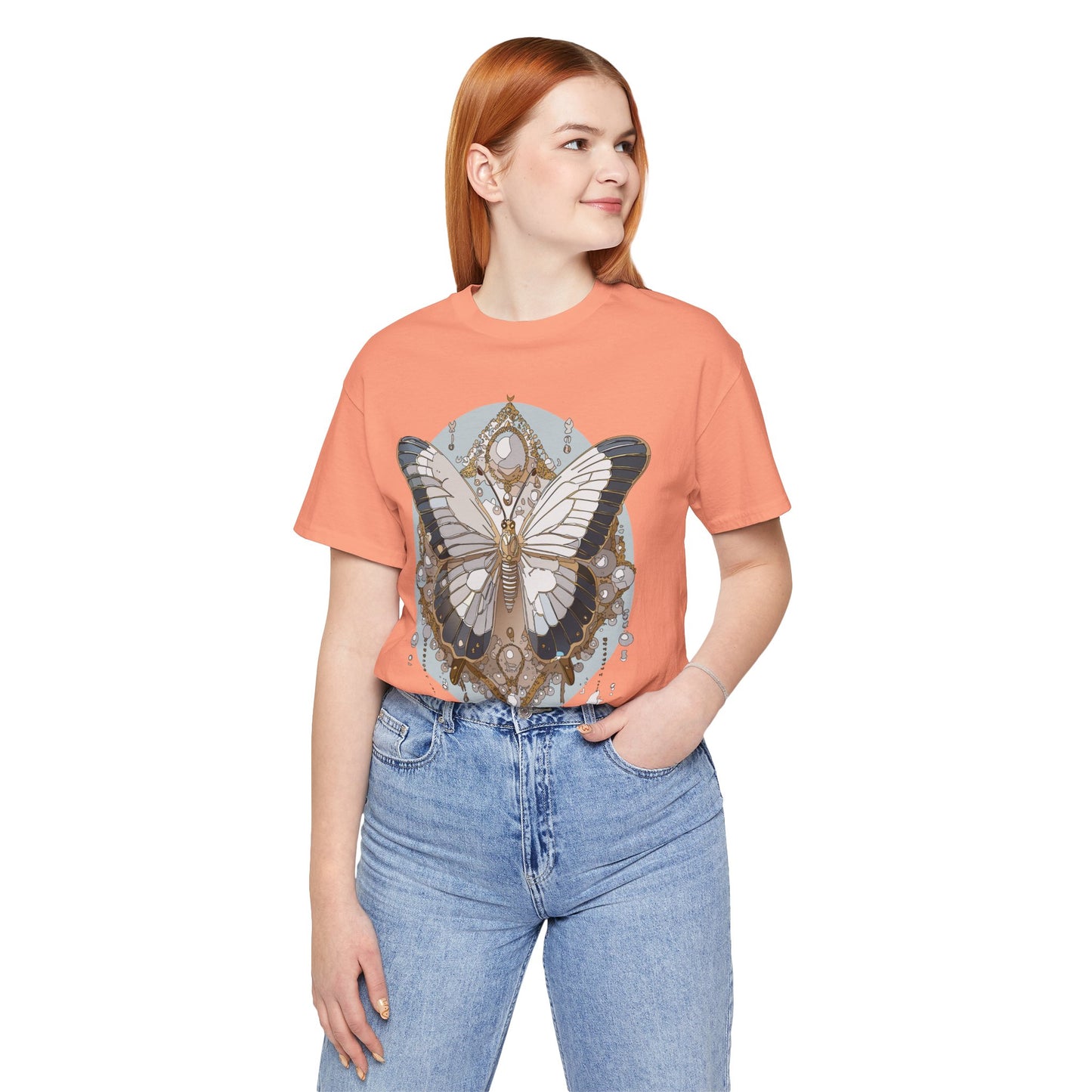 Butterfly Shirt, Shirt with Butterfly, Tee Shirt with Antique Butterfly