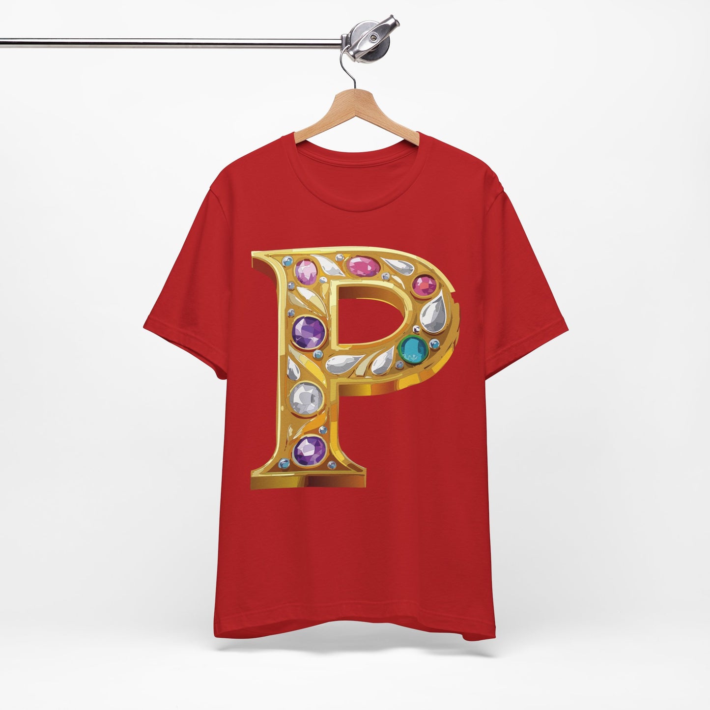 Letter Shirt, Shirt with Letters, Tee Shirt with Gold Letter, Shirt with Antique Letters