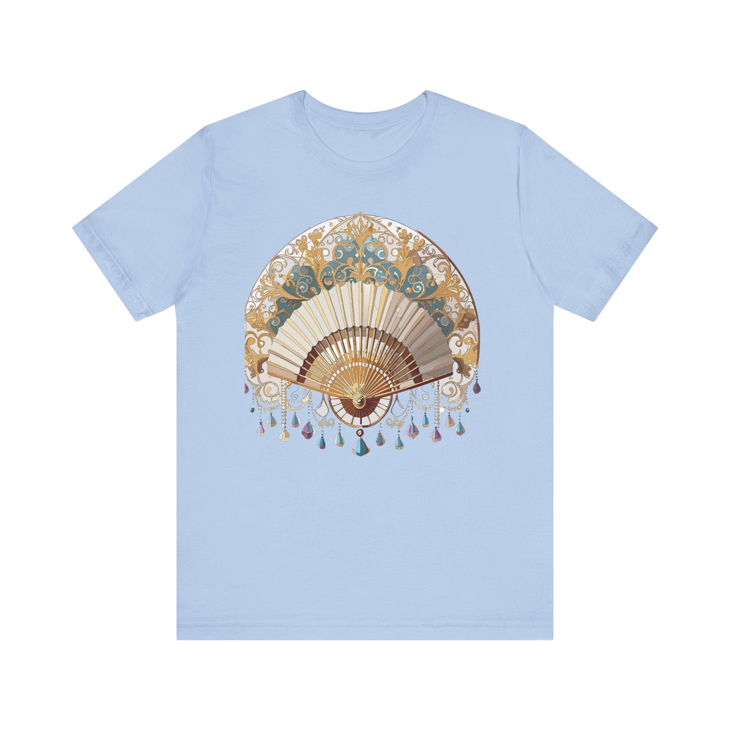 Fan shirt, Shirt with Fan, Tee Shirt with Gold Blower