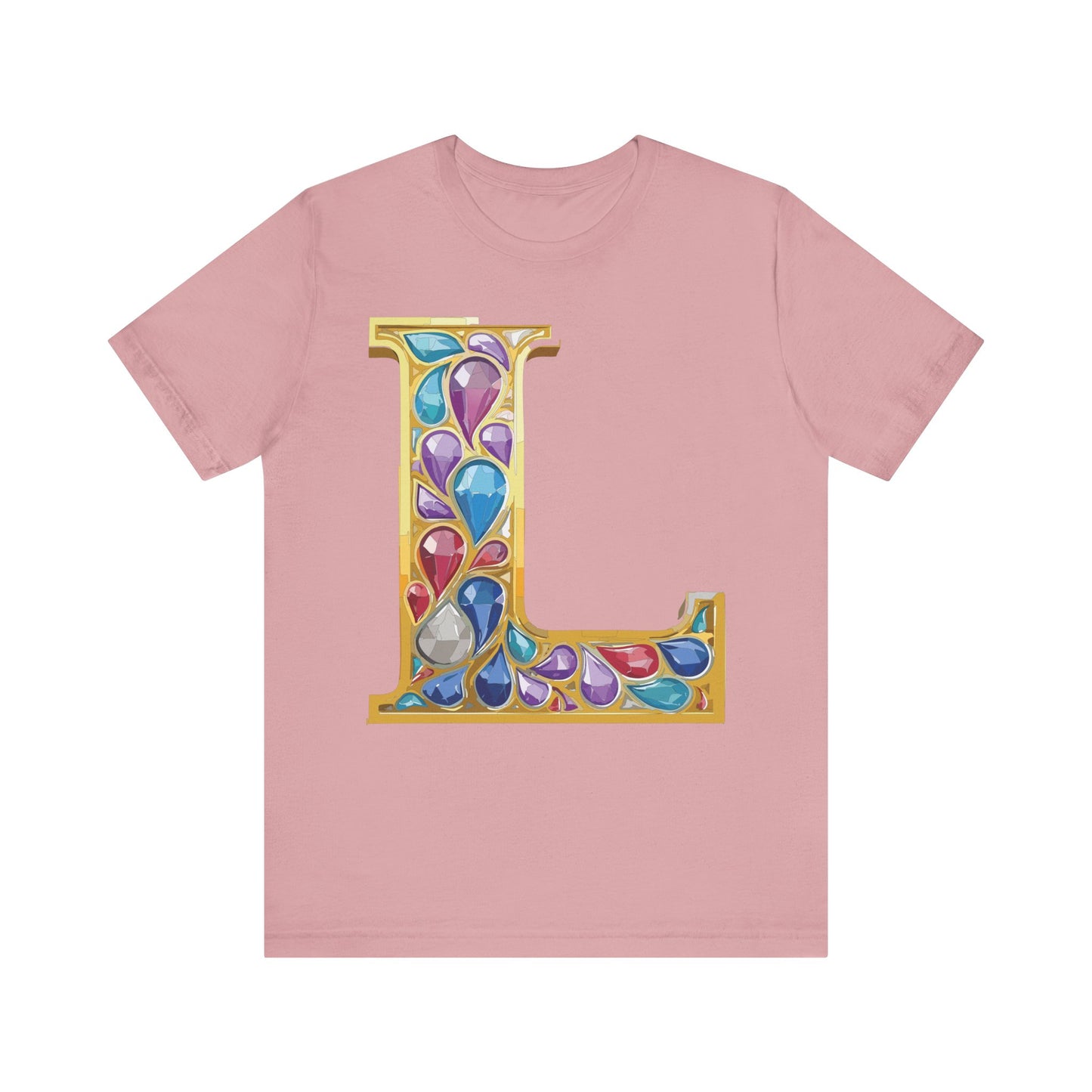 Letter Shirt, Shirt with Letters, Tee Shirt with Gold Letter, Shirt with Antique Letters