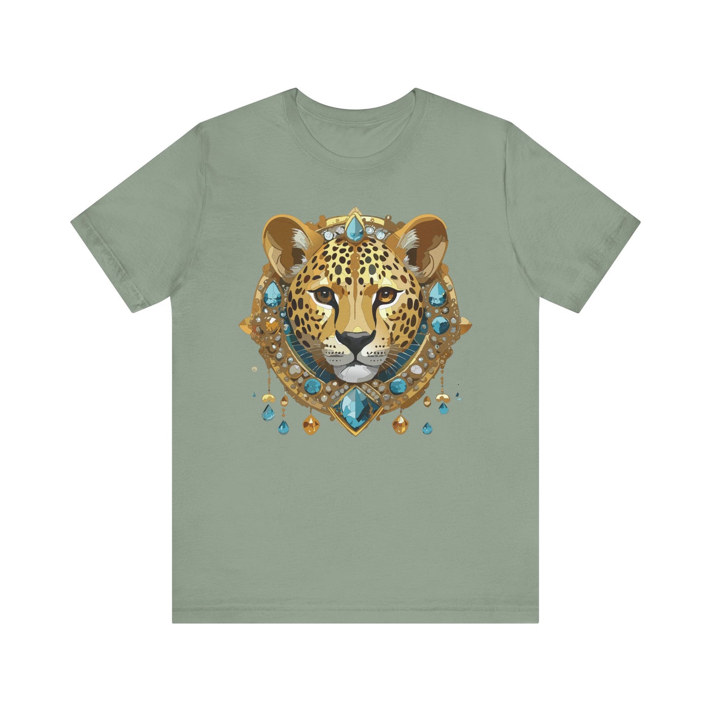 Animal Shirt, Shirt with Animal, Tee Shirt with Gold Animal Medal, Shirt with Antique Animal Medallion