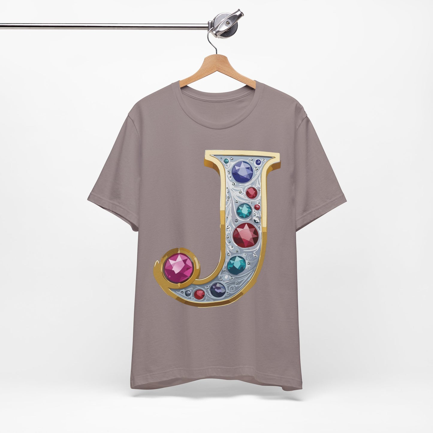 Letter Shirt, Shirt with Letters, Tee Shirt with Gold Letter, Shirt with Antique Letters