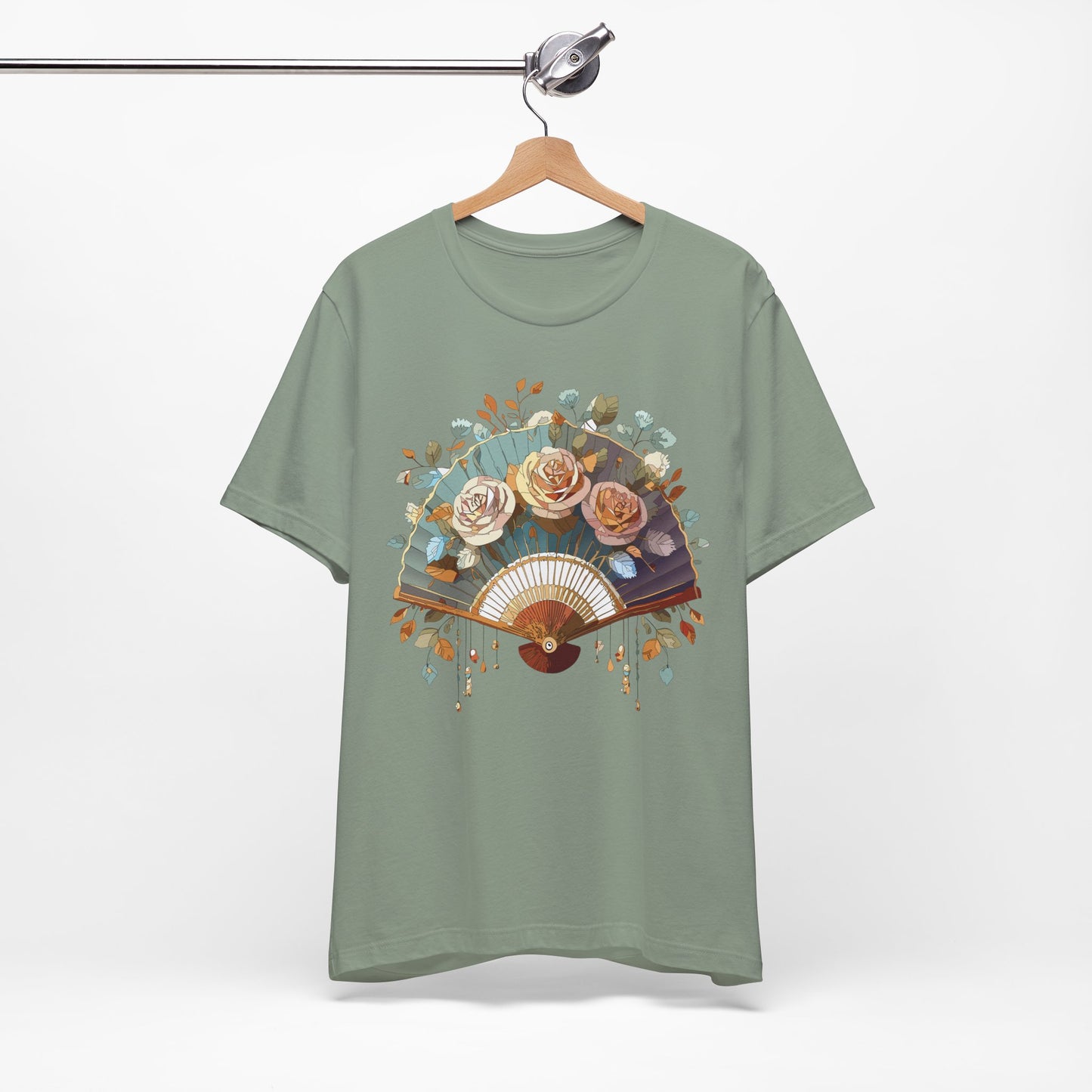 Fan shirt, Shirt with Fan, Tee Shirt with Gold Blower