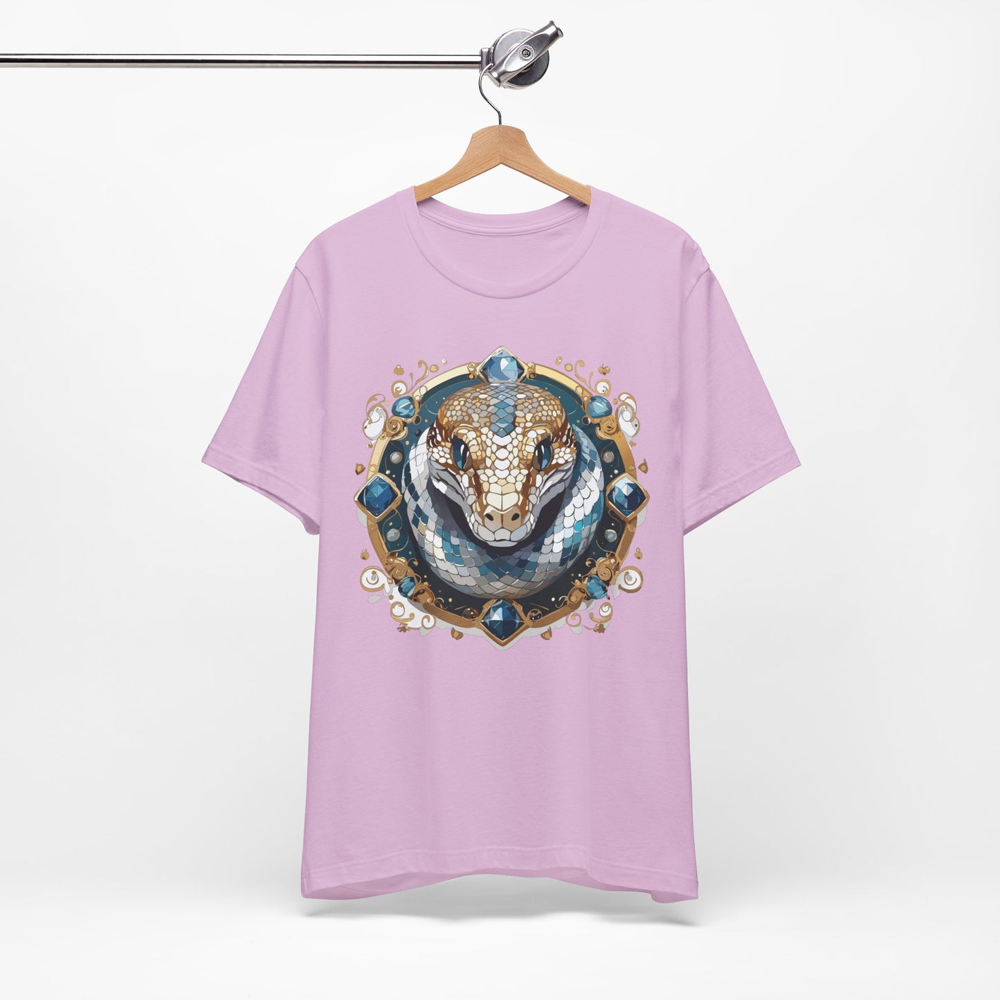 Animal Shirt, Shirt with Animal, Tee Shirt with Gold Animal Medal, Shirt with Antique Animal Medallion